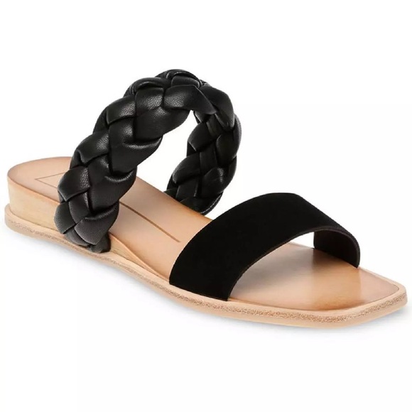 Dolce Vita Persey Black Strap Braided Sandal - Picture 1 of 8